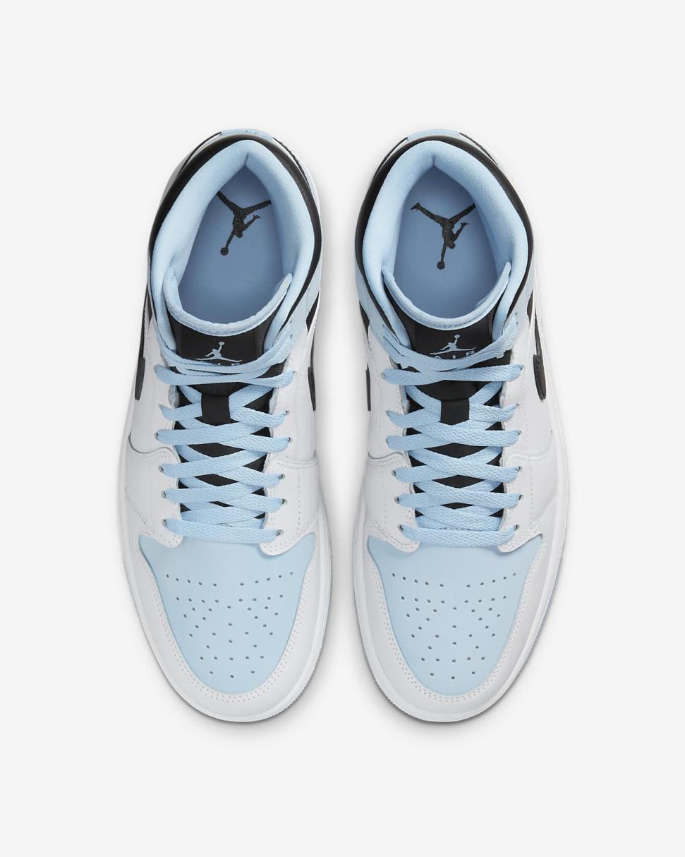 Air Jordan 1 Mid SE White/Black/Ice Blue | Mens/Womens Nike Lifestyle