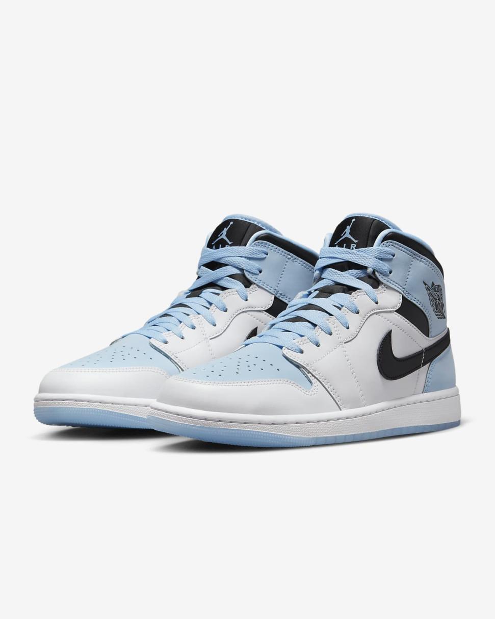 Air Jordan 1 Mid SE White/Black/Ice Blue | Mens/Womens Nike Lifestyle