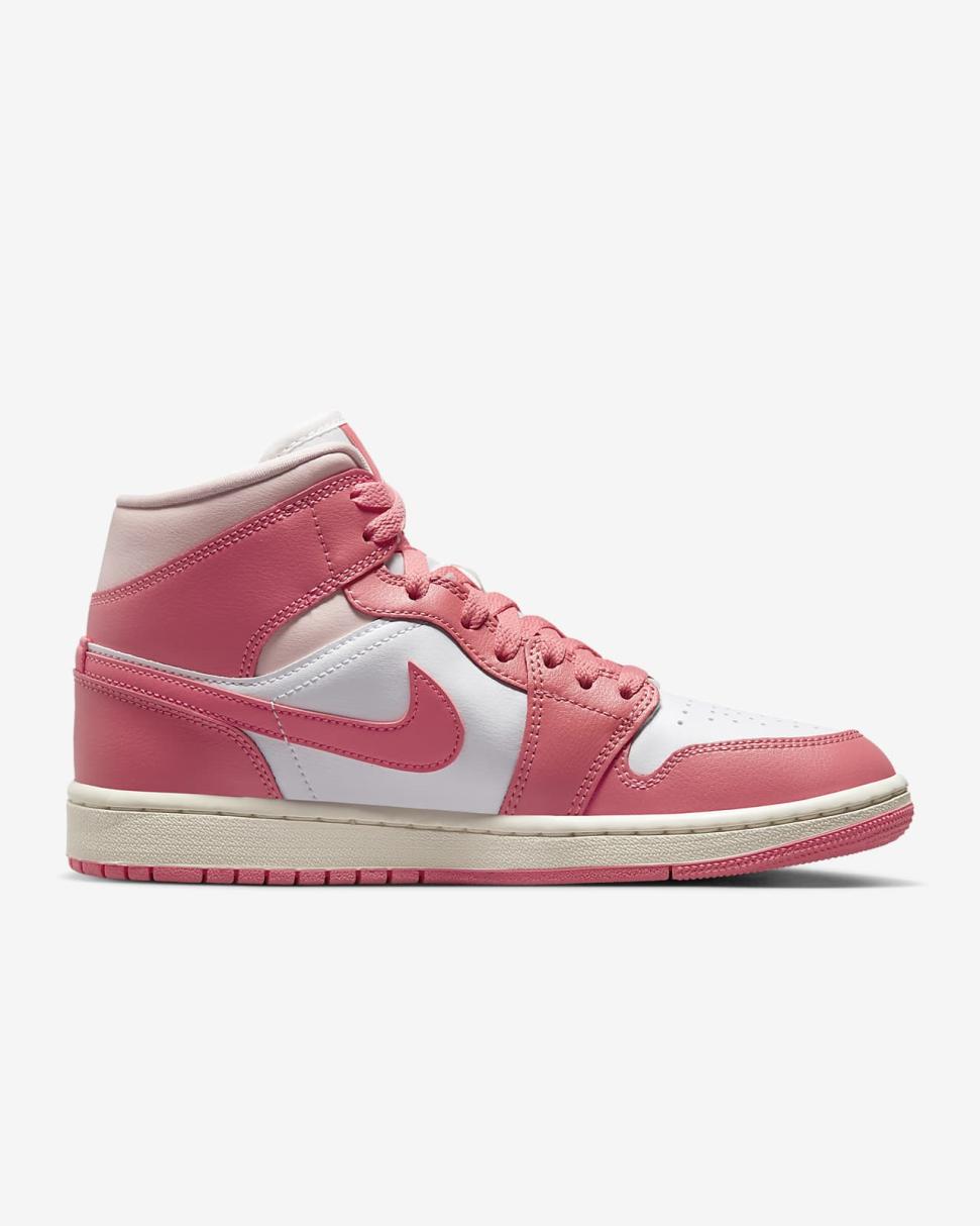Air Jordan 1 Mid White/Atmosphere/Sail/Sea Coral | Womens Nike Lifestyle
