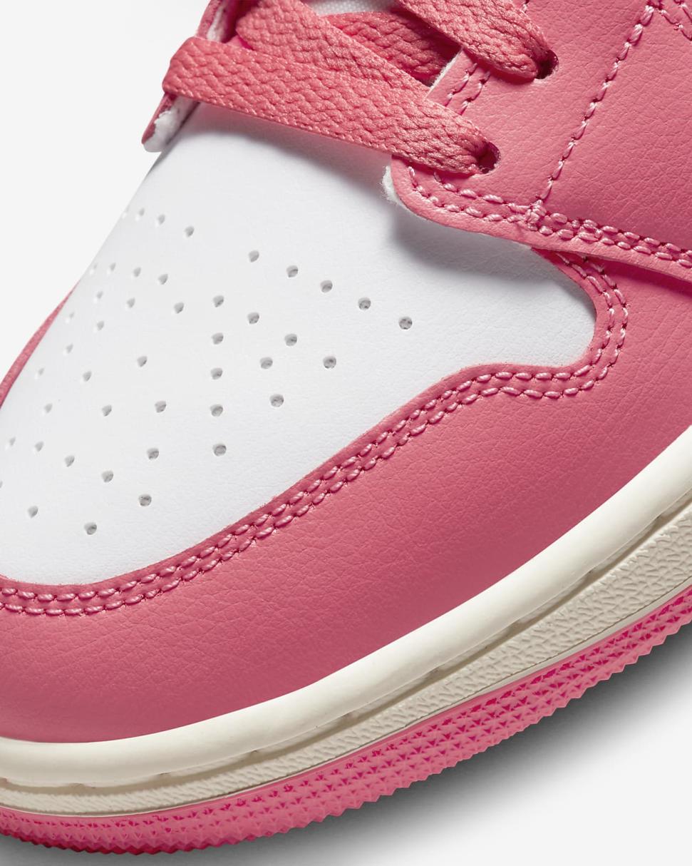 Air Jordan 1 Mid White/Atmosphere/Sail/Sea Coral | Womens Nike Lifestyle