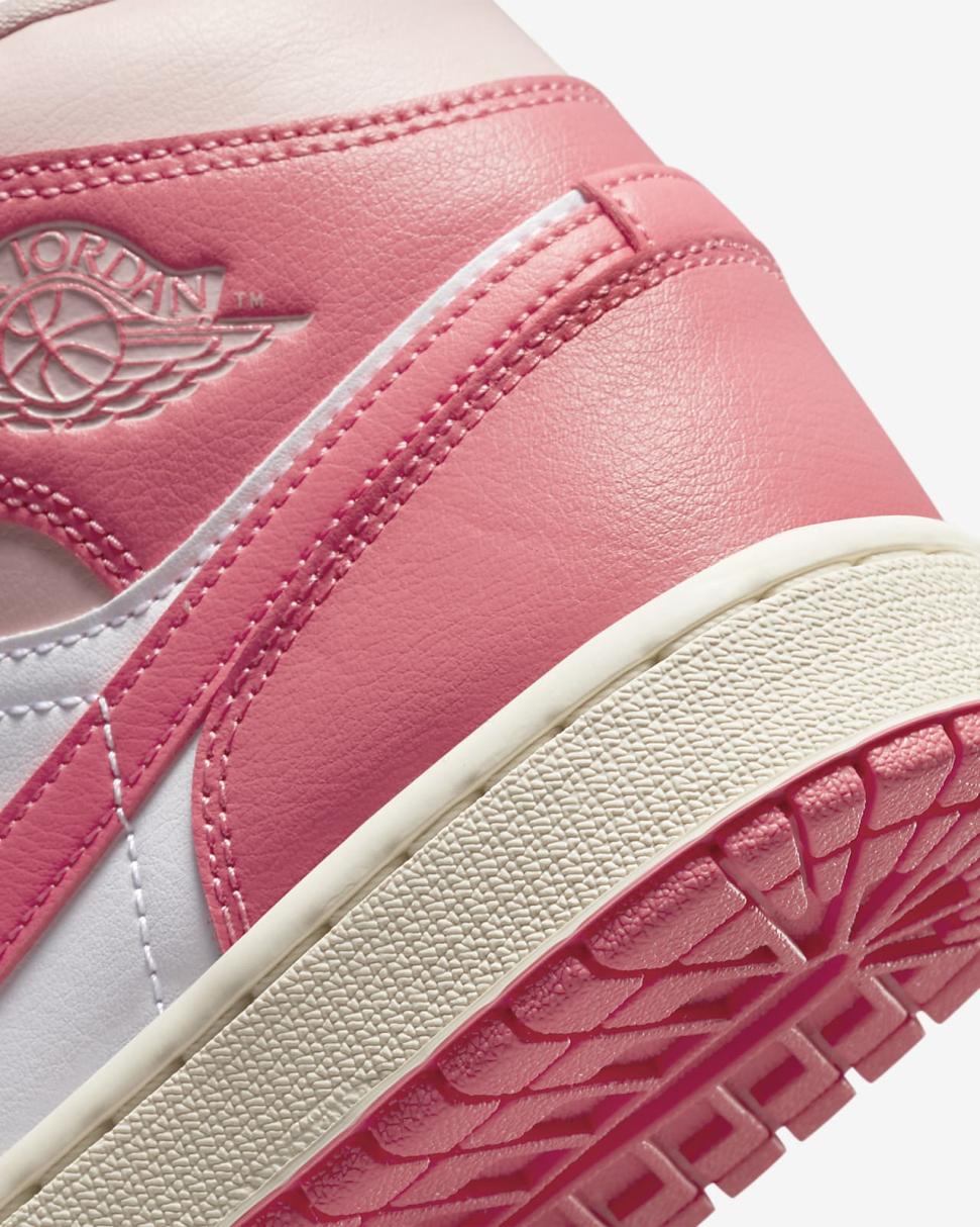 Air Jordan 1 Mid White/Atmosphere/Sail/Sea Coral | Womens Nike Lifestyle