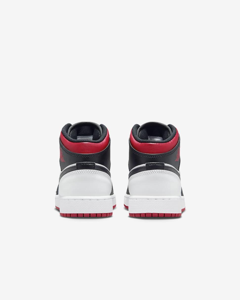 Air Jordan 1 Mid White/Black/Gym Red | Kids Nike First Day Kicks