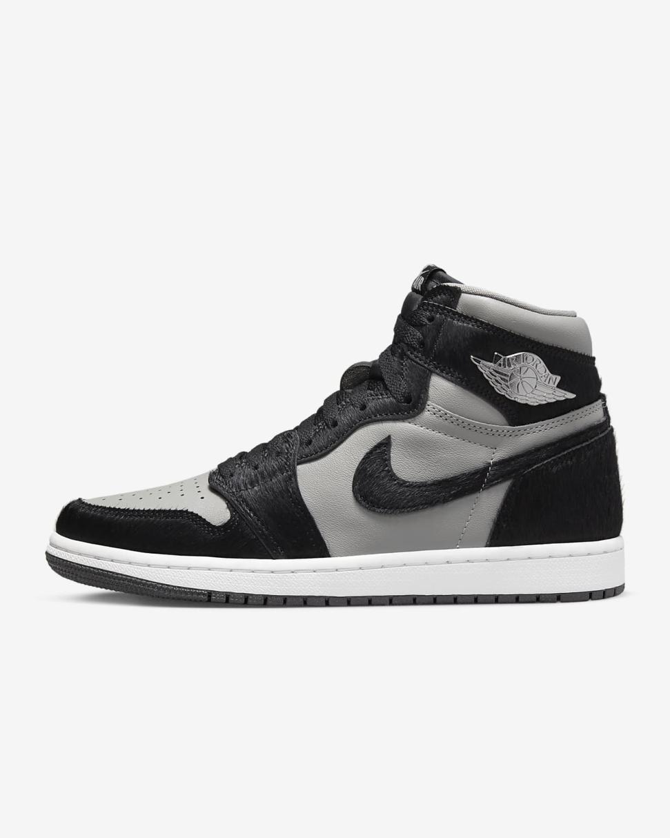 Air Jordan 1 Retro High Medium Grey/White/Black | Womens Nike Lifestyle