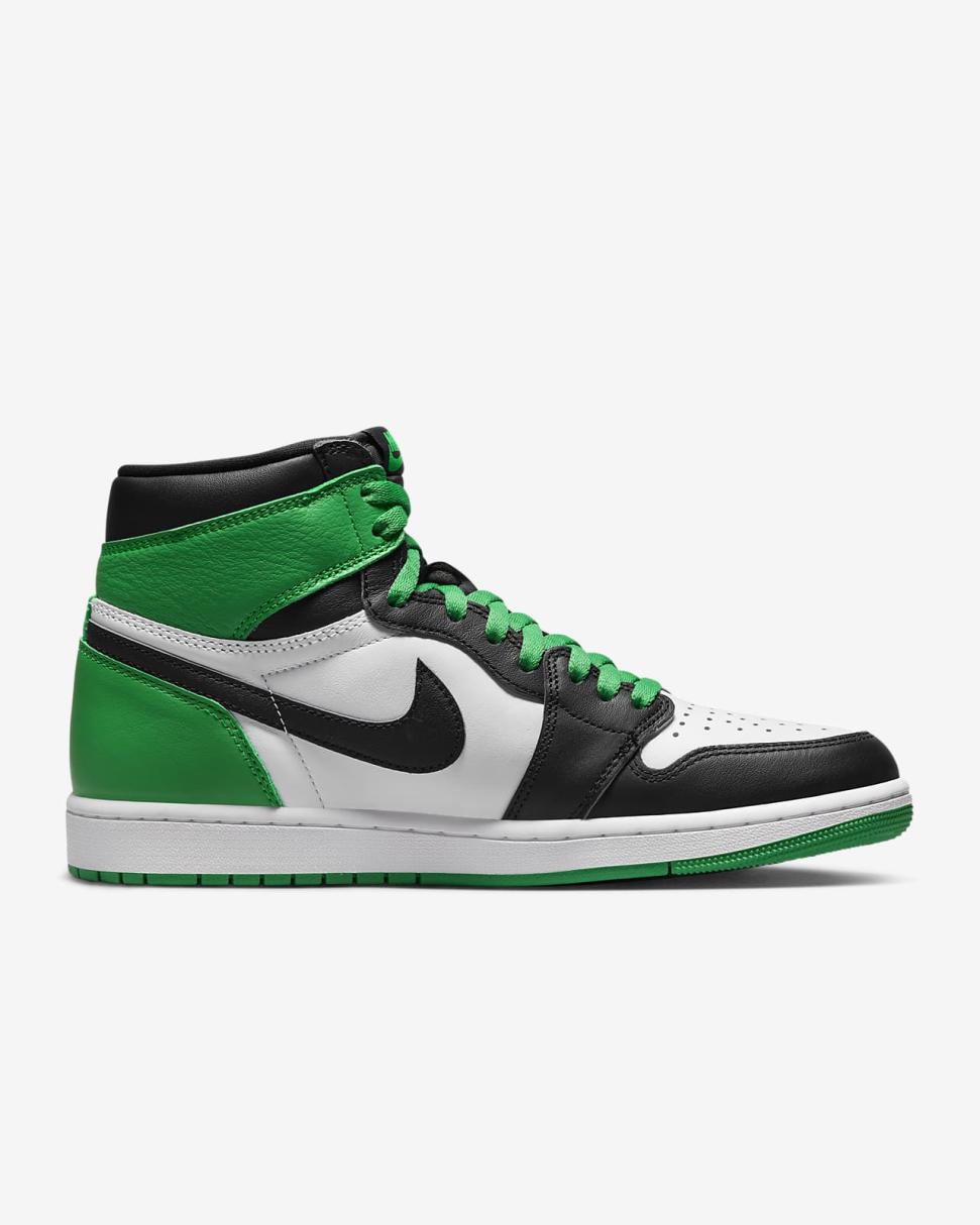 Air Jordan 1 Retro High OG Black/White/Lucky Green | Mens Nike Jordan