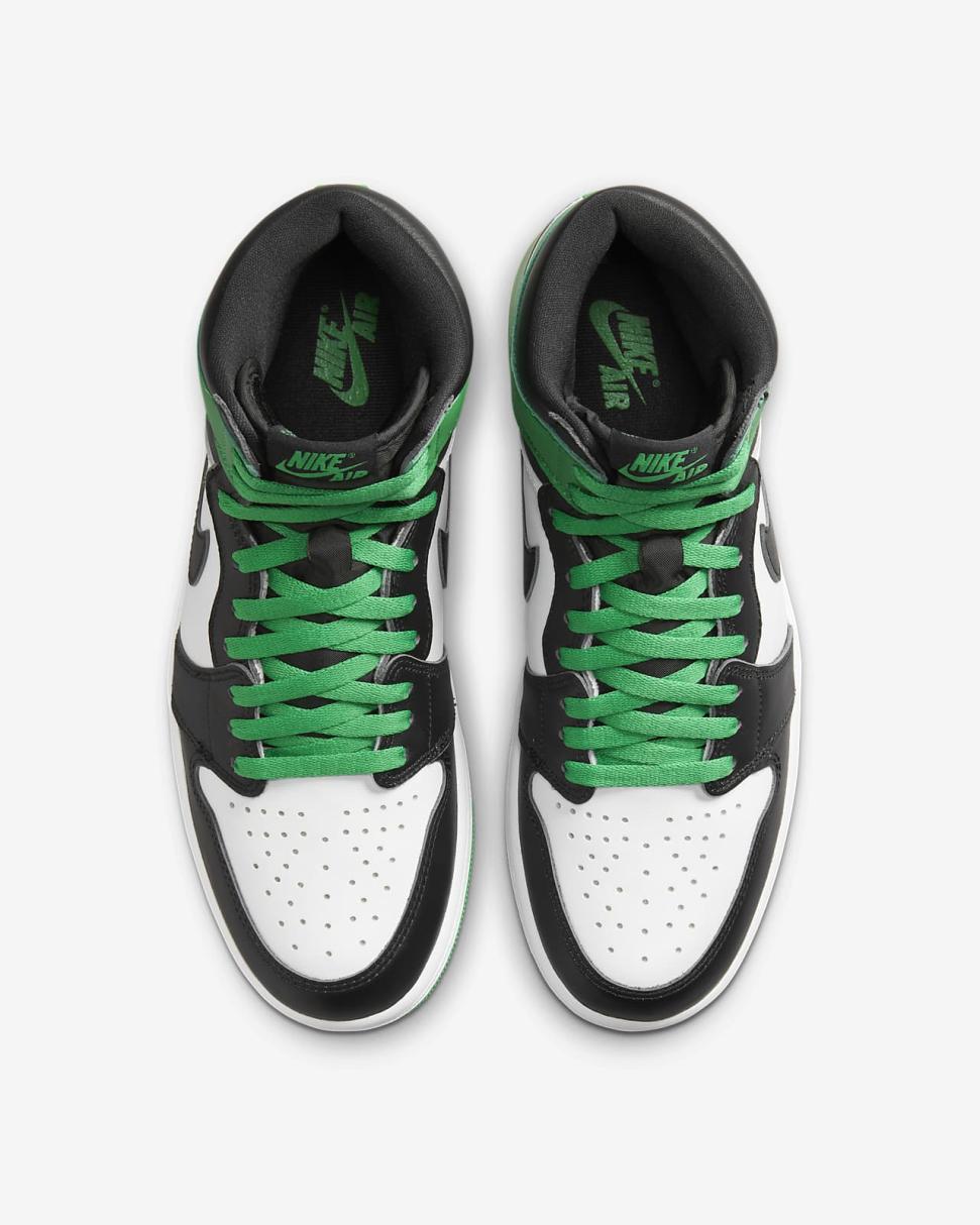 Air Jordan 1 Retro High OG Black/White/Lucky Green | Mens Nike Jordan