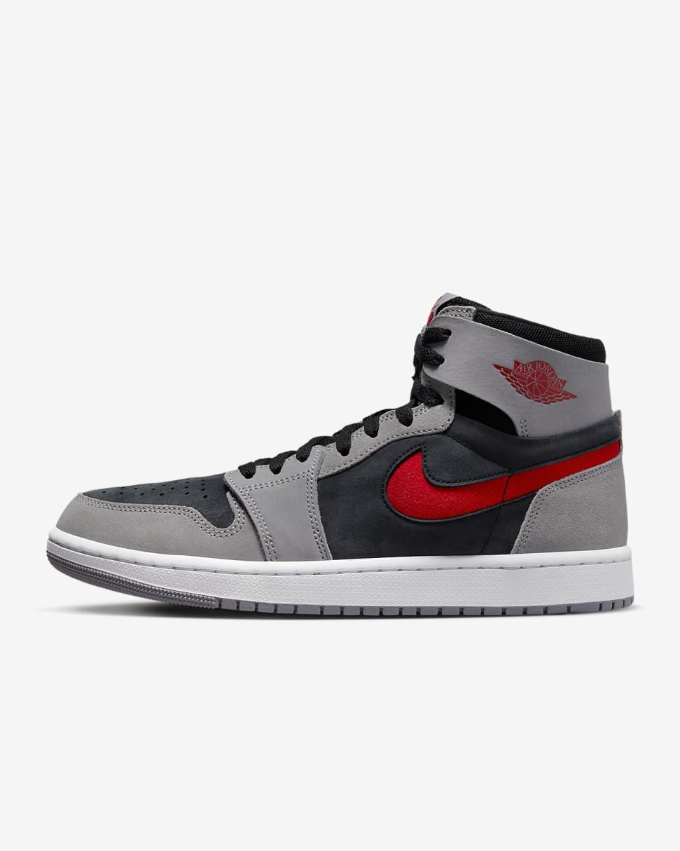 Air Jordan 1 Zoom CMFT 2 Black/Cement Grey/White/Fire Red | Mens/Womens Nike Lifestyle