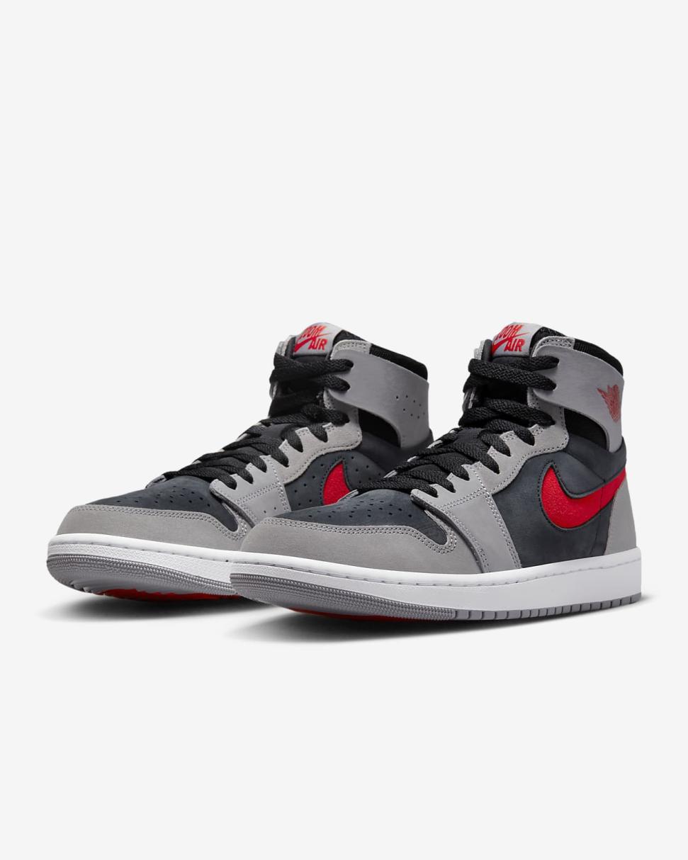 Air Jordan 1 Zoom CMFT 2 Black/Cement Grey/White/Fire Red | Mens/Womens Nike Lifestyle