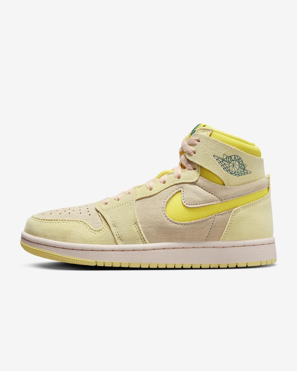 Air Jordan 1 Zoom CMFT 2 Citron Tint/Muslin/Sky J Teal/Dynamic Yellow | Womens Nike Lifestyle