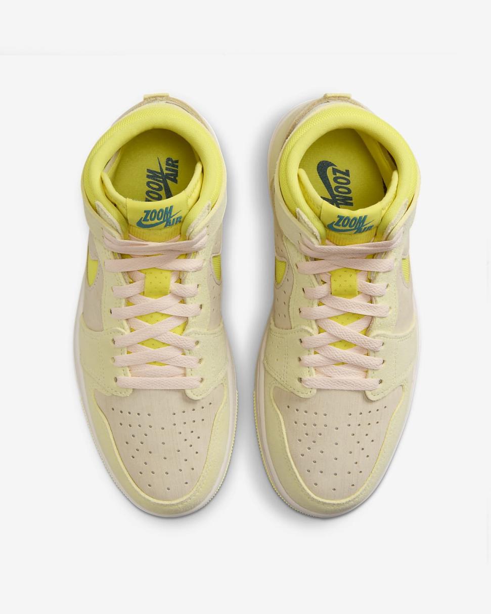 Air Jordan 1 Zoom CMFT 2 Citron Tint/Muslin/Sky J Teal/Dynamic Yellow | Womens Nike Lifestyle
