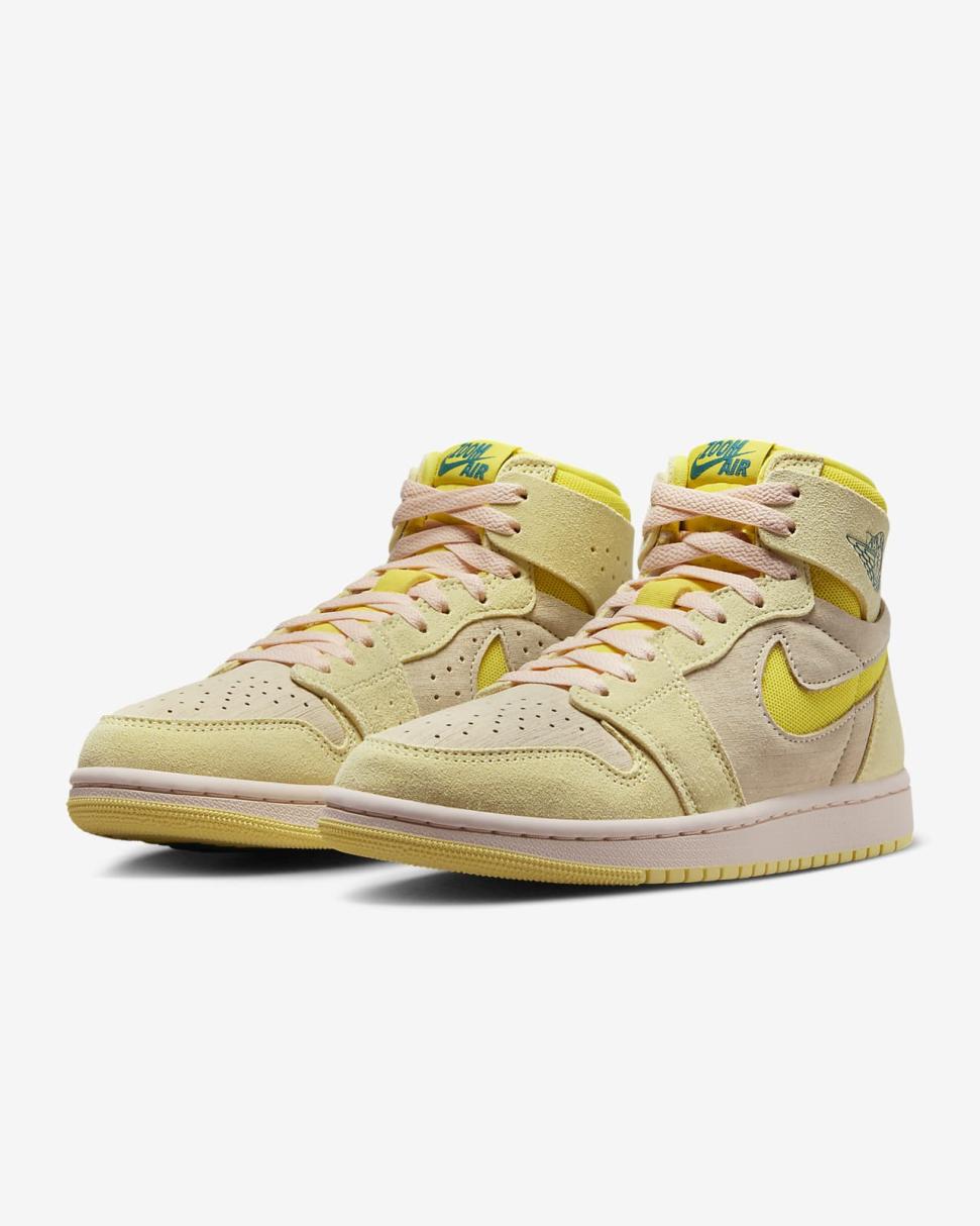 Air Jordan 1 Zoom CMFT 2 Citron Tint/Muslin/Sky J Teal/Dynamic Yellow | Womens Nike Lifestyle