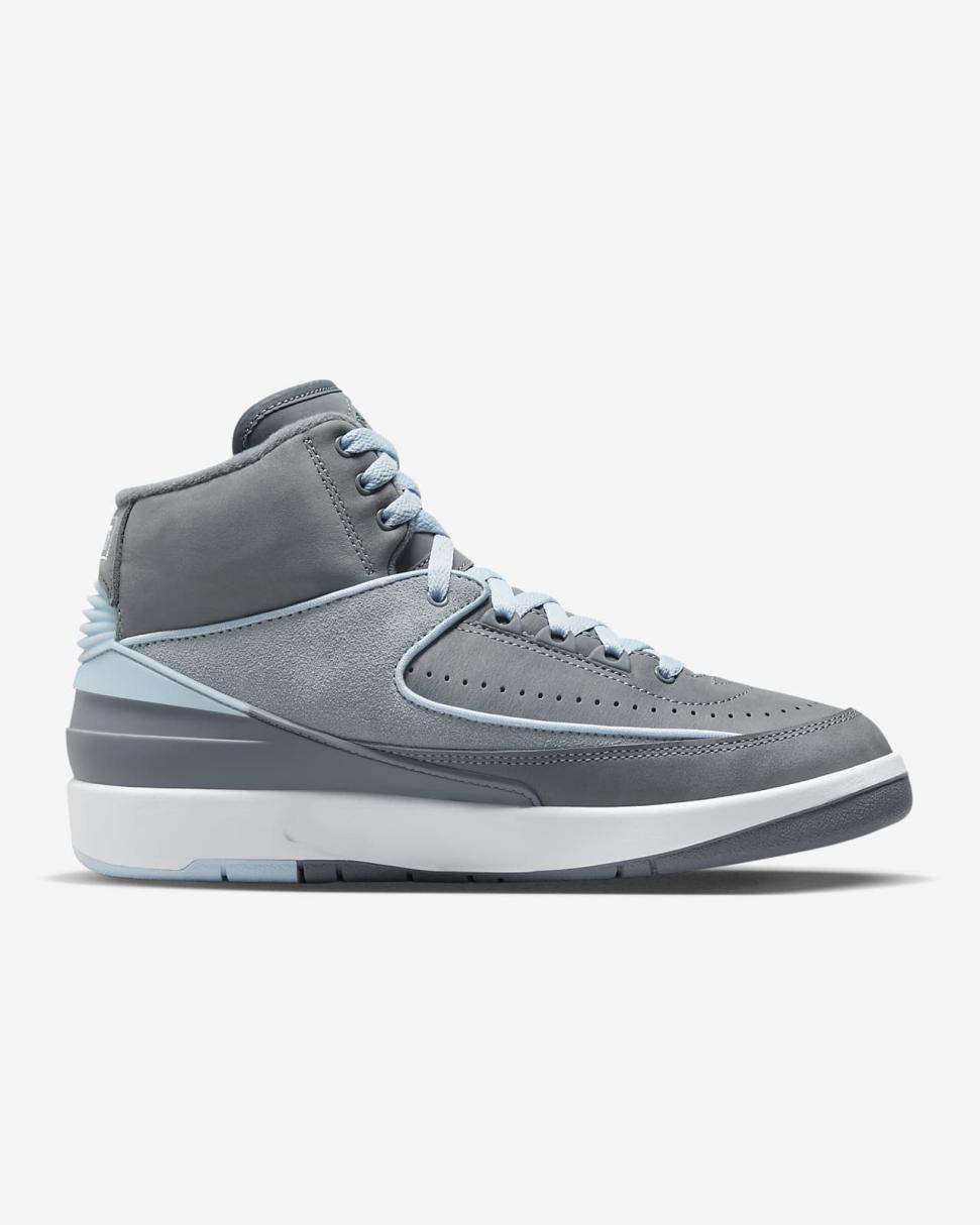 Air Jordan 2 Retro Cool Grey/White/Ice Blue | Womens Nike Lifestyle