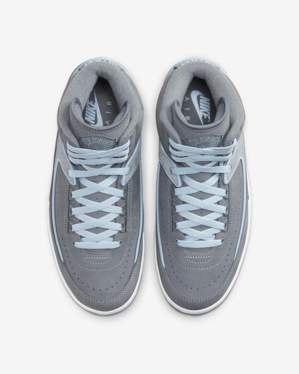 Air Jordan 2 Retro Cool Grey/White/Ice Blue | Womens Nike Lifestyle