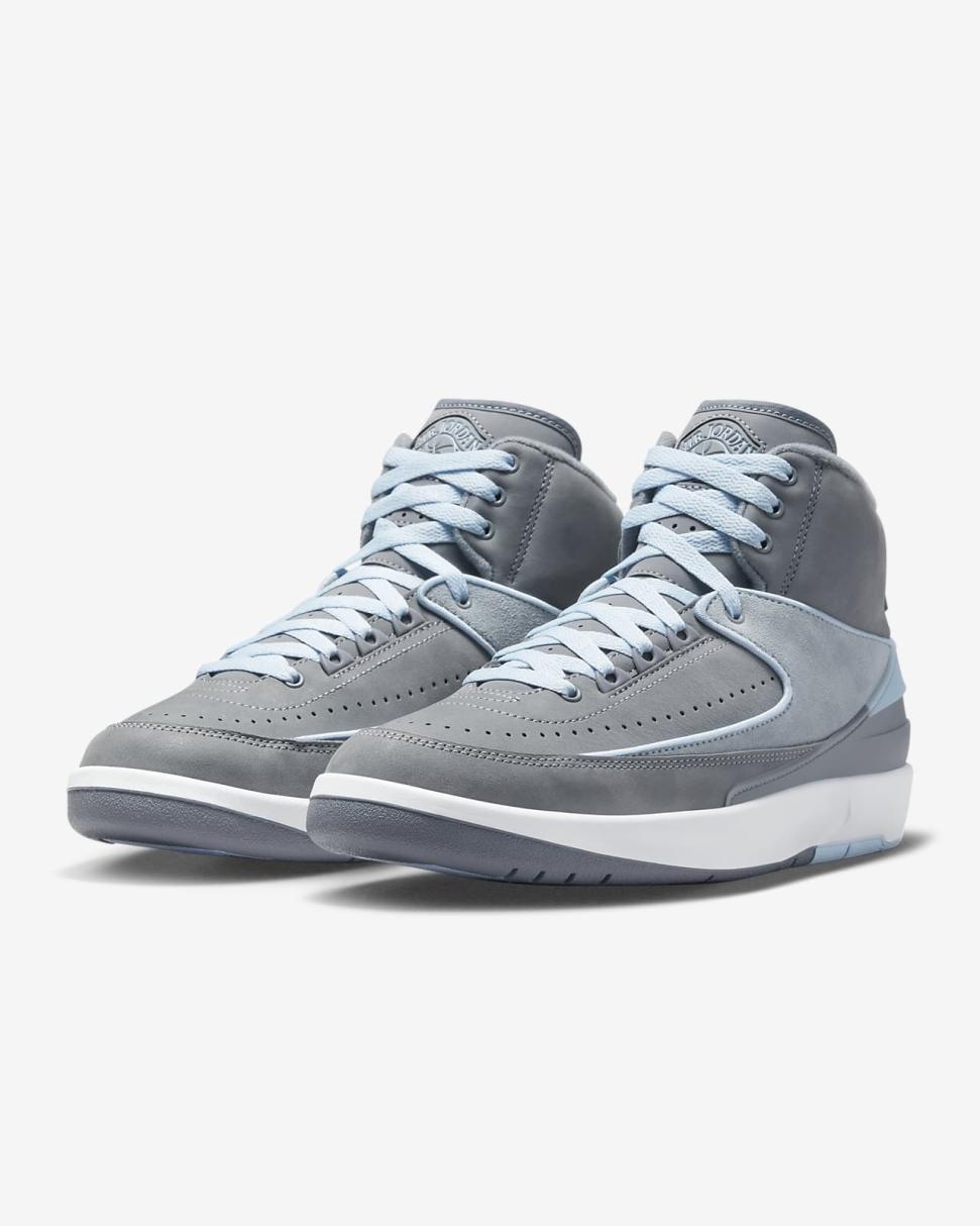 Air Jordan 2 Retro Cool Grey/White/Ice Blue | Womens Nike Lifestyle