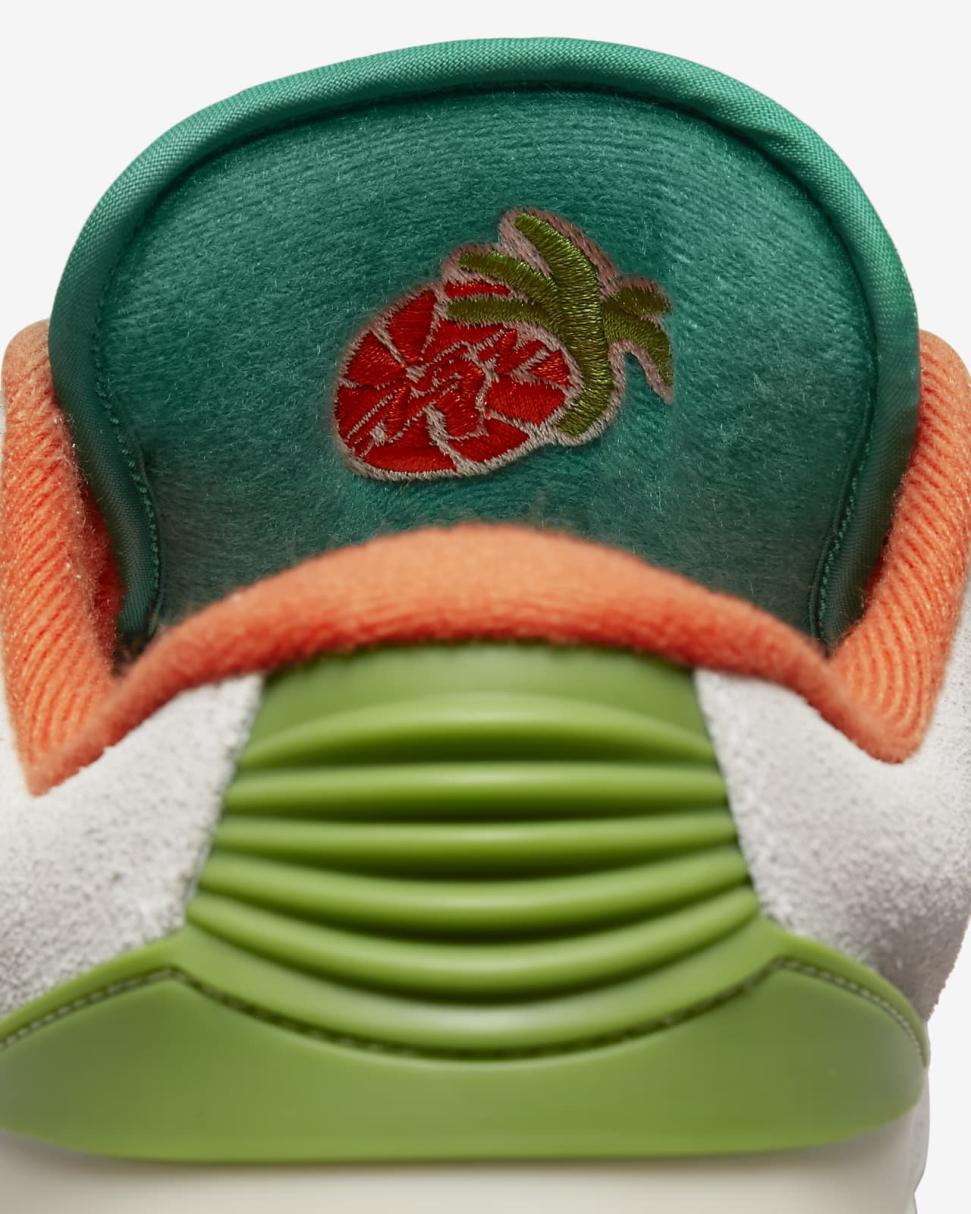 Air Jordan 2 Retro Low Titan Sail/Chlorophyll/Coconut Milk/Safety Orange | Womens Nike Lifestyle