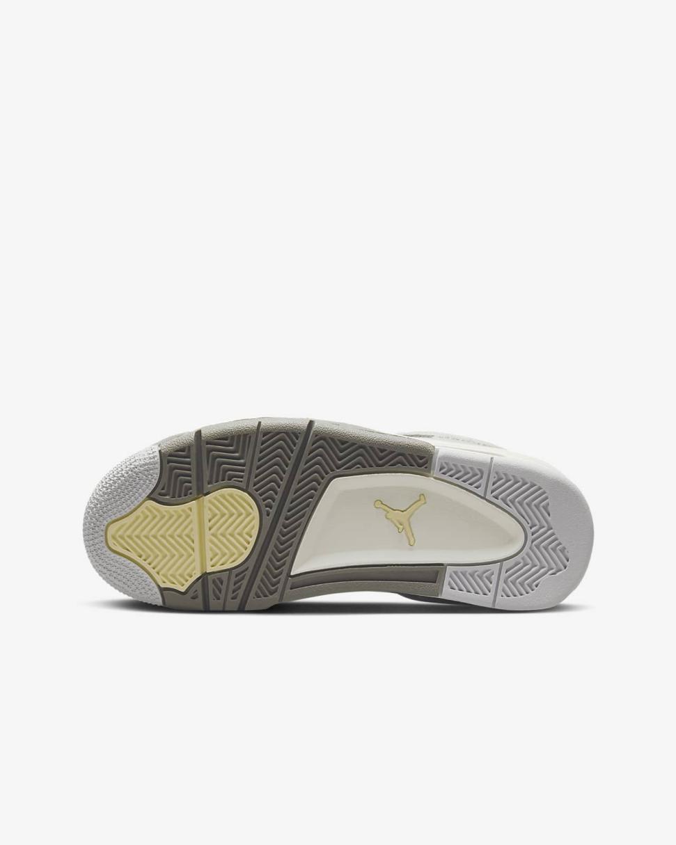 Air Jordan 4 Retro SE Photon Dust/Off White/Grey Fog/Pale Vanilla | Kids Nike Jordan