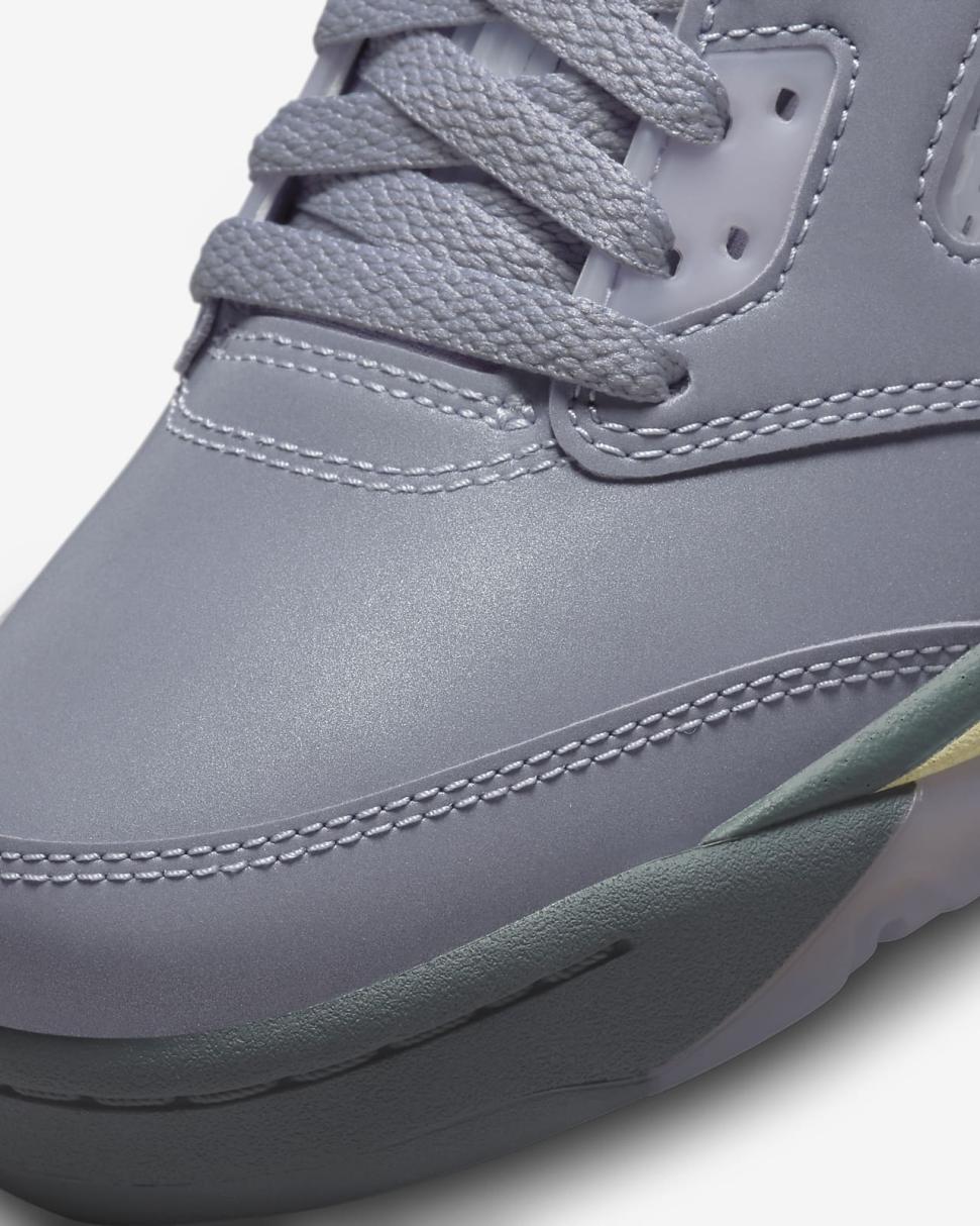 Air Jordan 5 Retro Low Indigo Haze/Metallic Silver/Alabaster/Fire Red | Womens Nike Lifestyle