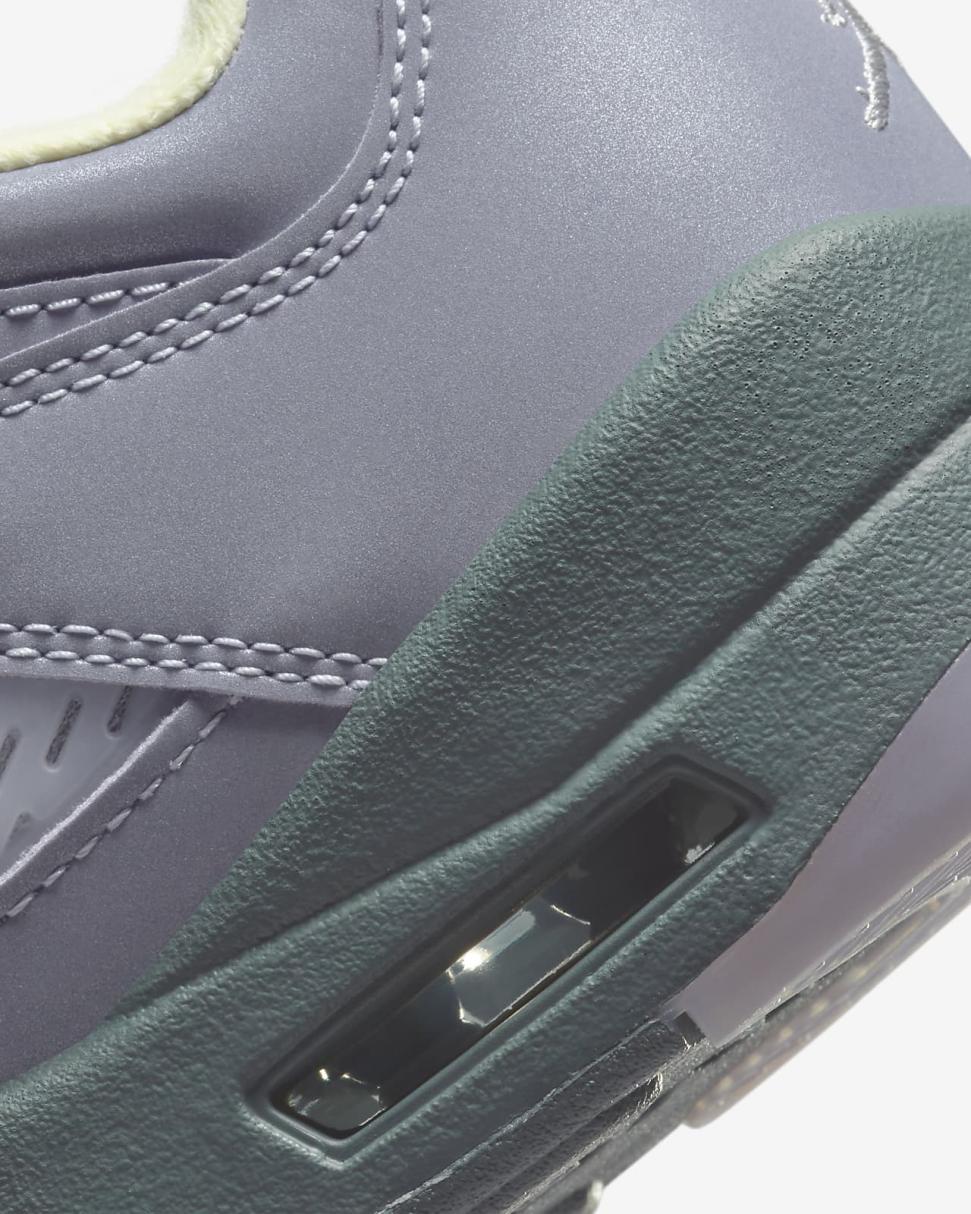 Air Jordan 5 Retro Low Indigo Haze/Metallic Silver/Alabaster/Fire Red | Womens Nike Lifestyle