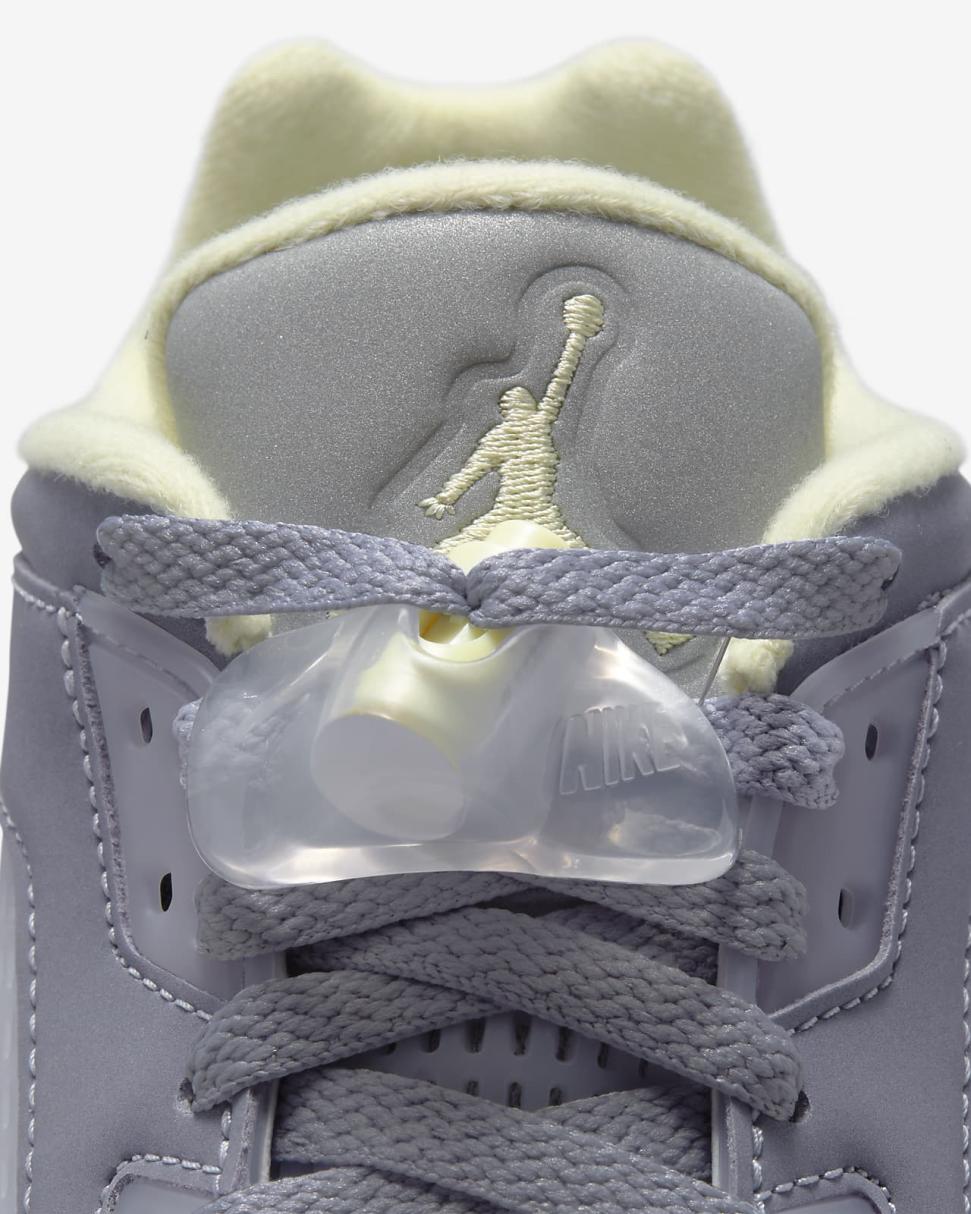 Air Jordan 5 Retro Low Indigo Haze/Metallic Silver/Alabaster/Fire Red | Womens Nike Lifestyle