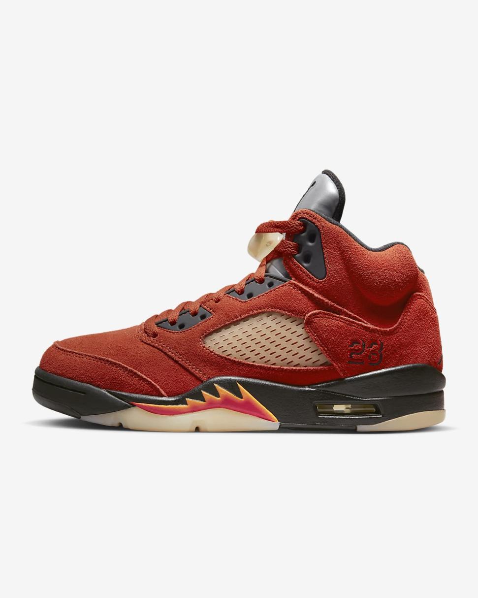Air Jordan 5 Retro Martian Sunrise/Fire Red/Muslin/Black | Womens Nike Lifestyle