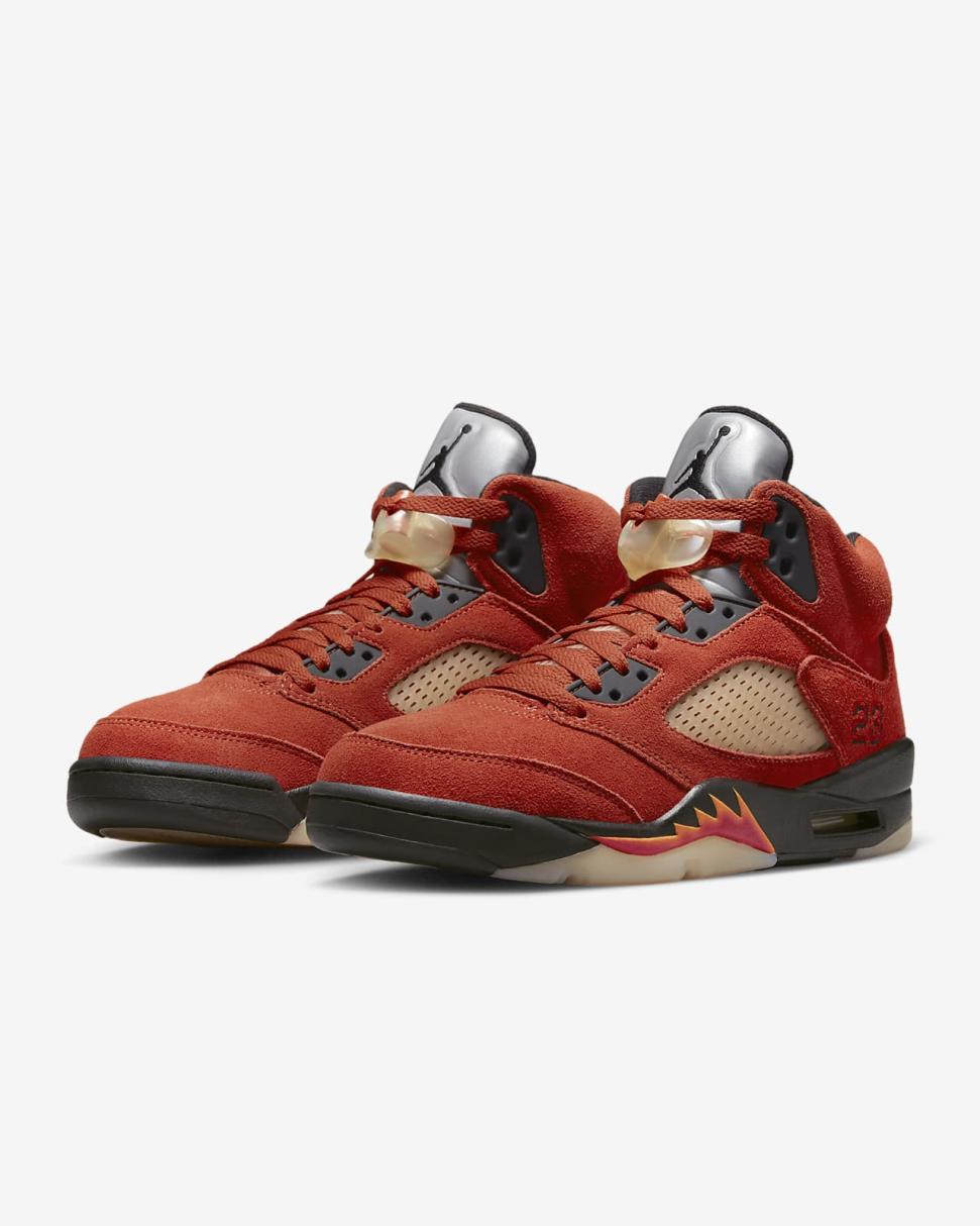 Air Jordan 5 Retro Martian Sunrise/Fire Red/Muslin/Black | Womens Nike Lifestyle