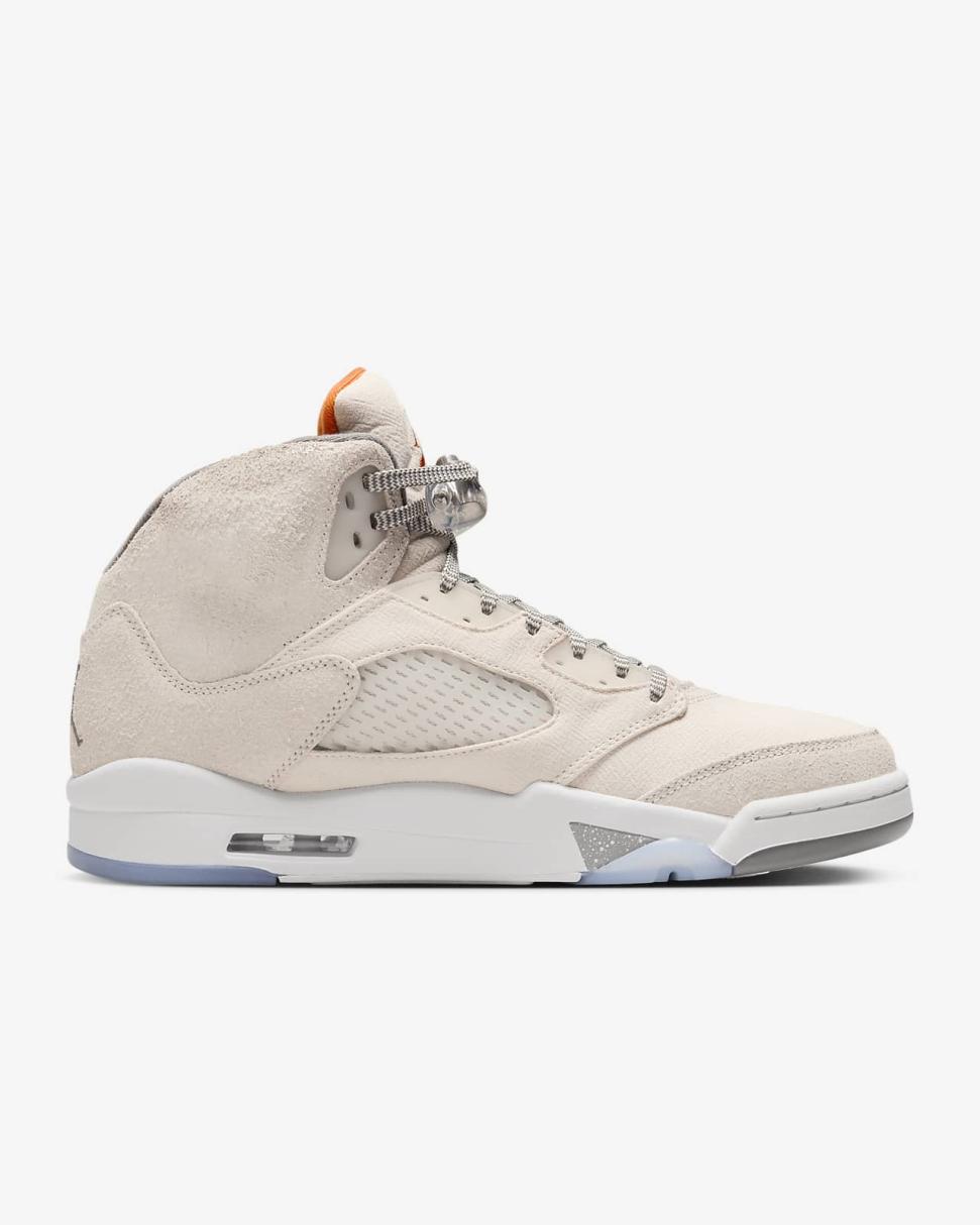 Air Jordan 5 Retro SE Craft Light Orewood Brown/Flat Pewter/Sail/Safety Orange | Mens Nike Lifestyle