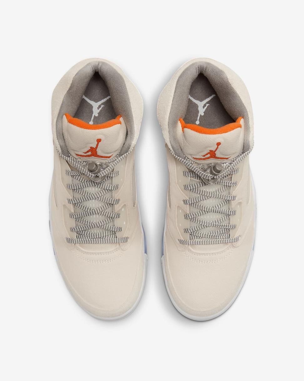 Air Jordan 5 Retro SE Craft Light Orewood Brown/Flat Pewter/Sail/Safety Orange | Mens Nike Lifestyle