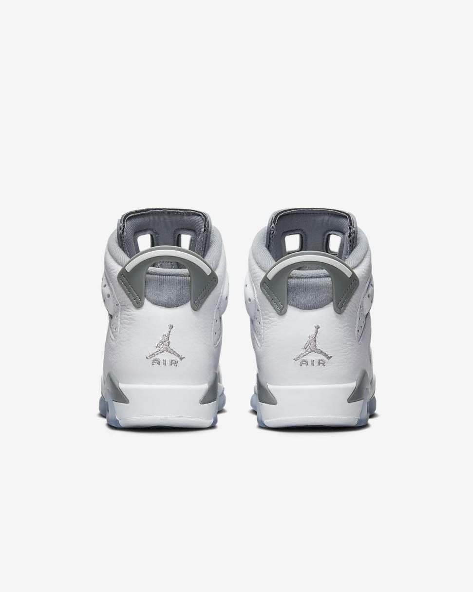 Air Jordan 6 Retro White/Cool Grey/Medium Grey | Kids Nike Jordan