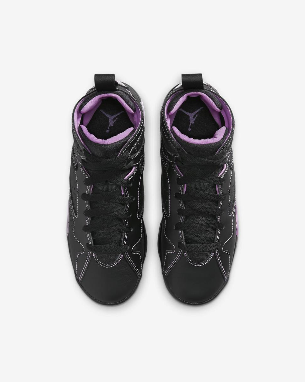 Air Jordan 7 Retro Black/Rush Fuchsia/Barely Grape | Kids Nike Jordan