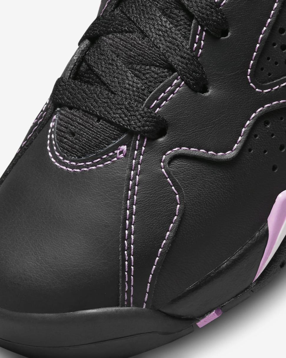 Air Jordan 7 Retro Black/Rush Fuchsia/Barely Grape | Kids Nike Jordan