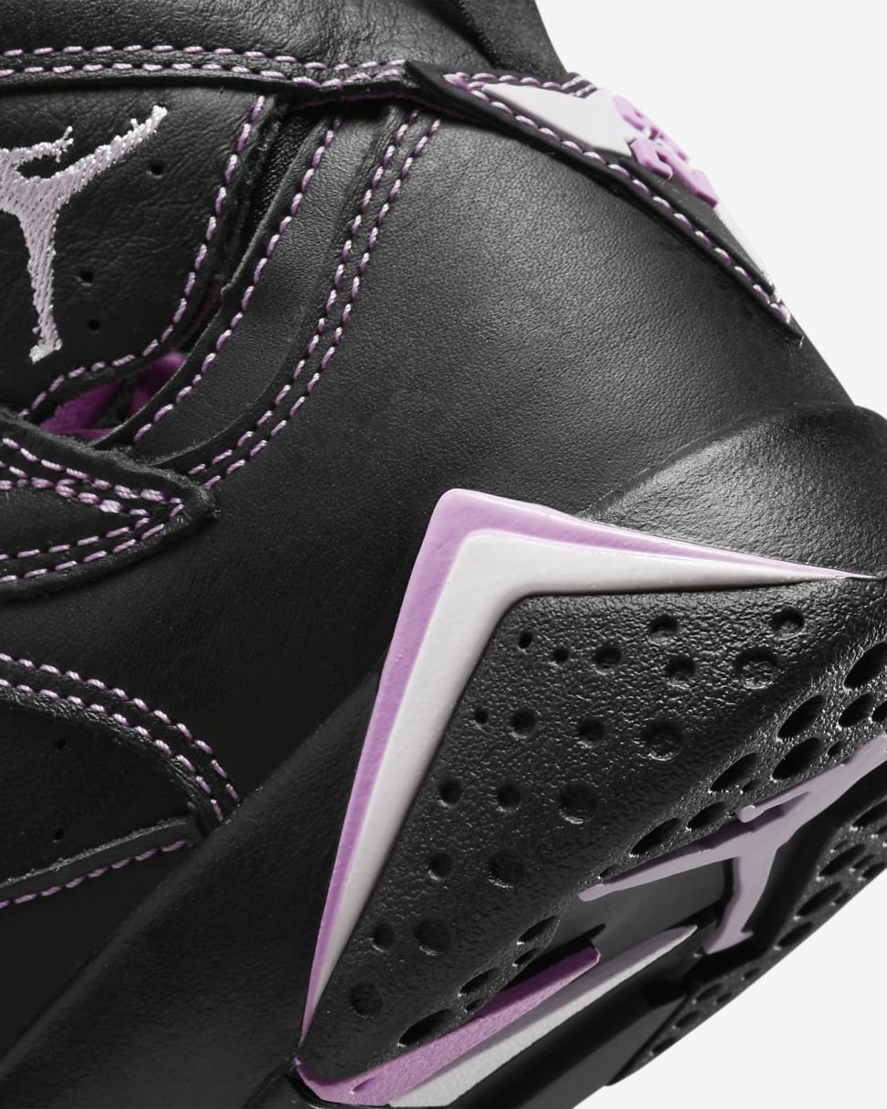 Air Jordan 7 Retro Black/Rush Fuchsia/Barely Grape | Kids Nike Jordan