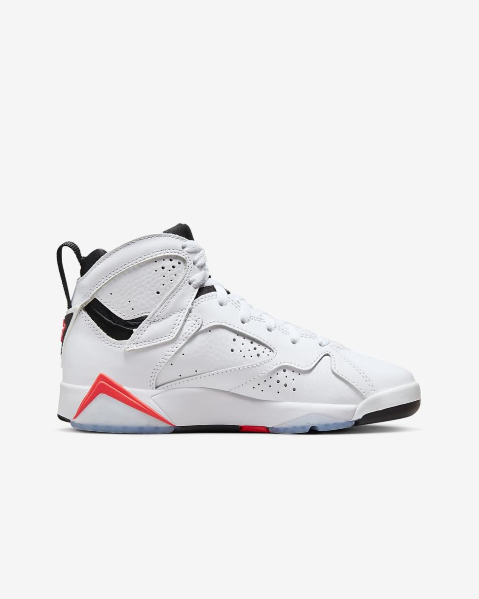 Air Jordan Retro 7 White/Black/Crimson | Kids Nike Jordan