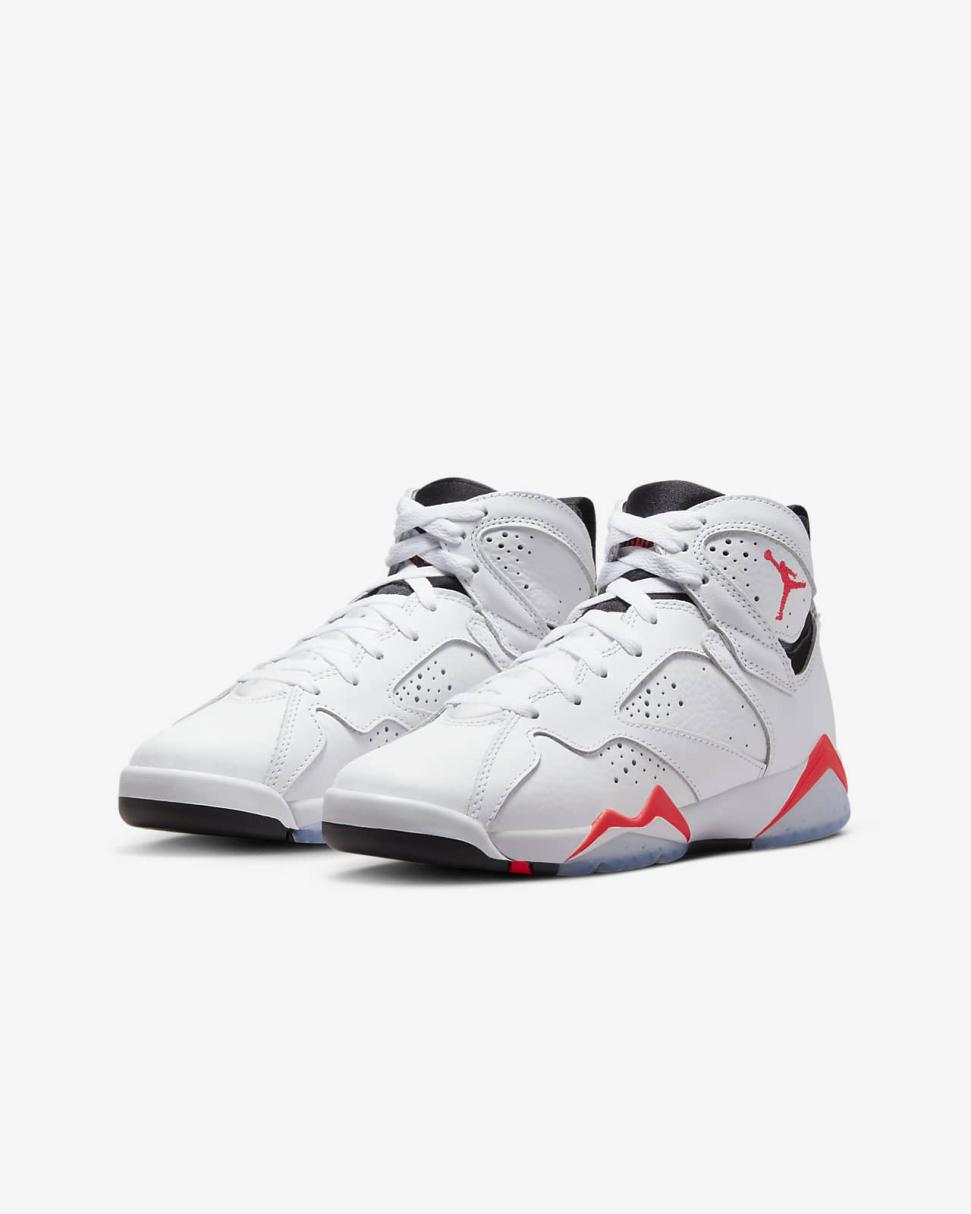Air Jordan Retro 7 White/Black/Crimson | Kids Nike Jordan