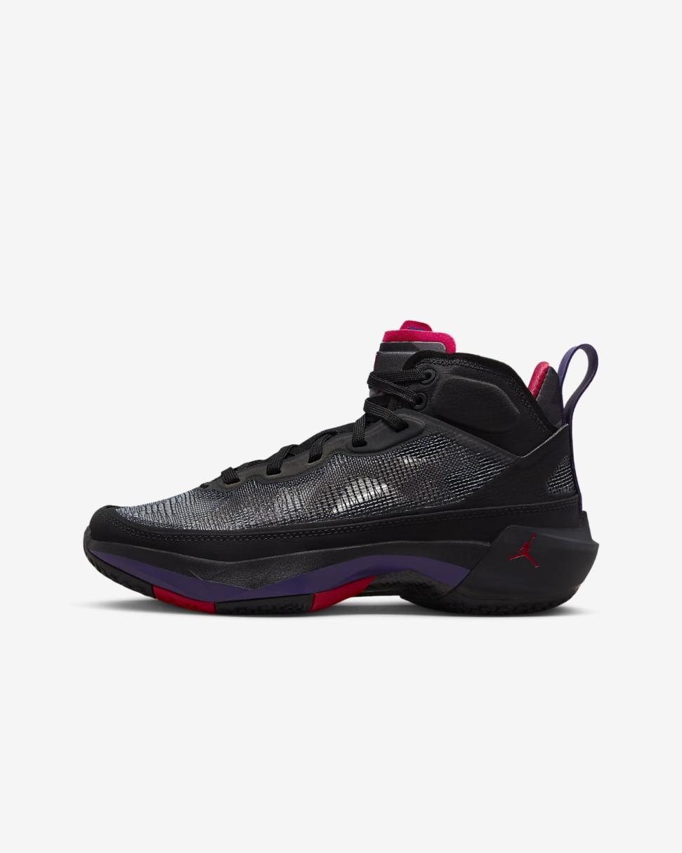 Air Jordan XXXVII Black/Club Purple/Dark Charcoal/True Red | Kids Nike Jordan
