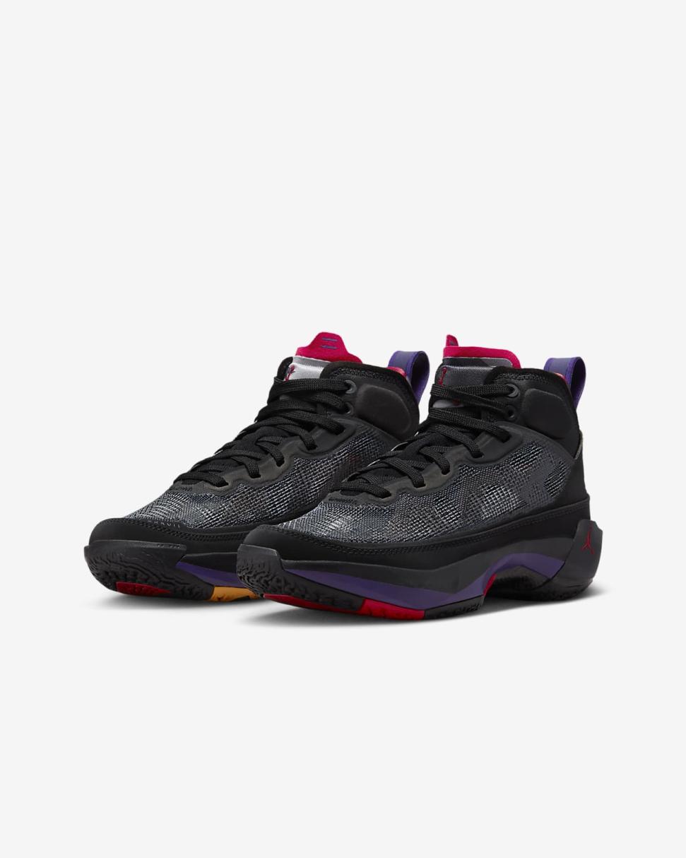 Air Jordan XXXVII Black/Club Purple/Dark Charcoal/True Red | Kids Nike Jordan