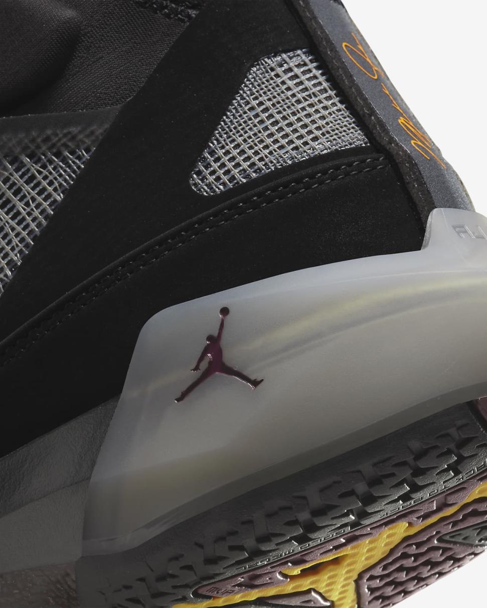 Air Jordan XXXVII Black/Midnight Fog/Midas Gold/Bordeaux | Mens/Womens Nike Jordan