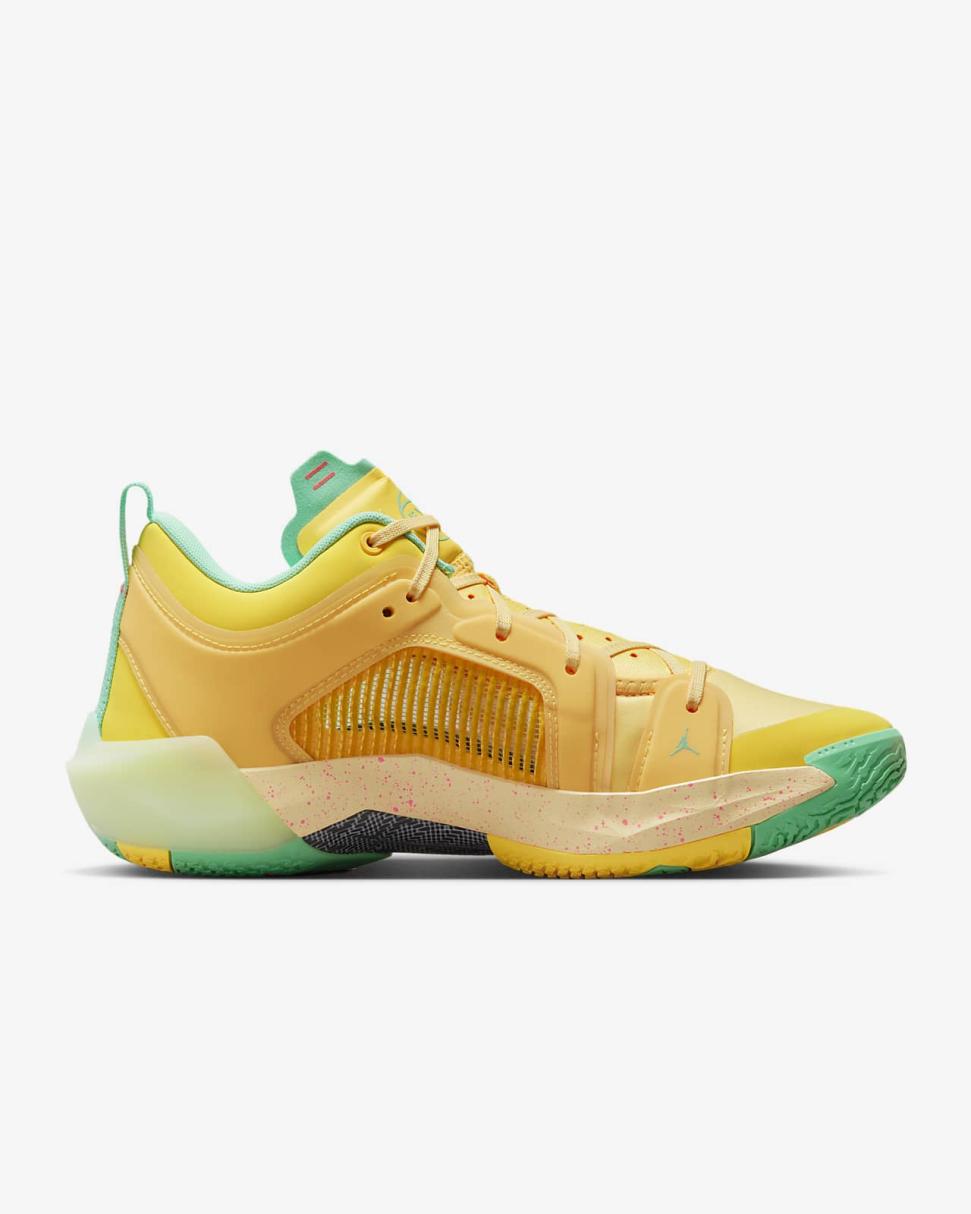 Air Jordan XXXVII Low Citron Pulse/Laser Orange/Citron Tint/Green Glow | Mens Nike Jordan
