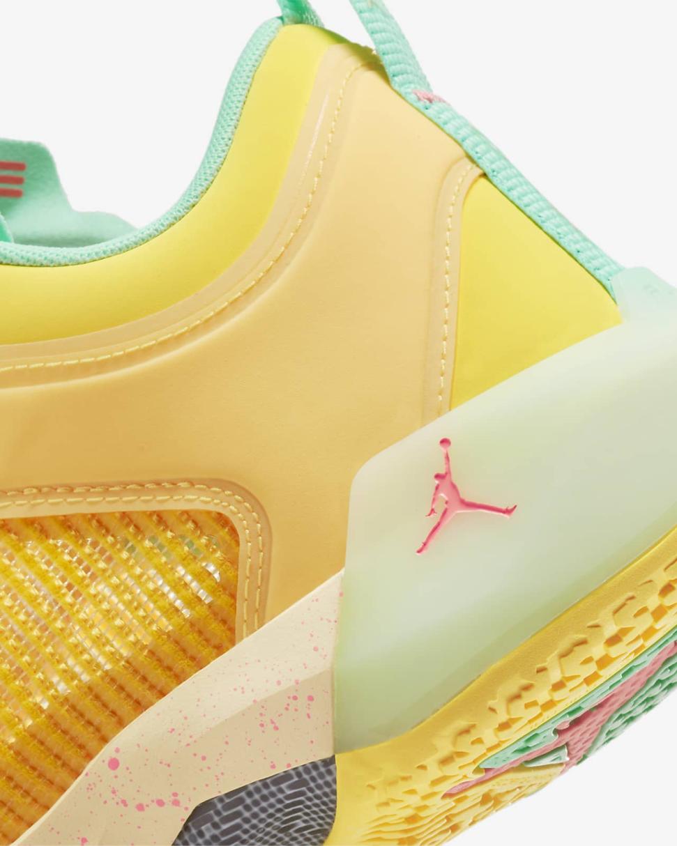 Air Jordan XXXVII Low Citron Pulse/Laser Orange/Citron Tint/Green Glow | Mens Nike Jordan