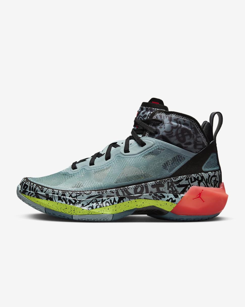 Air Jordan XXXVII Satou Ocean Cube/Volt/Black/Flash Crimson | Womens Nike Jordan