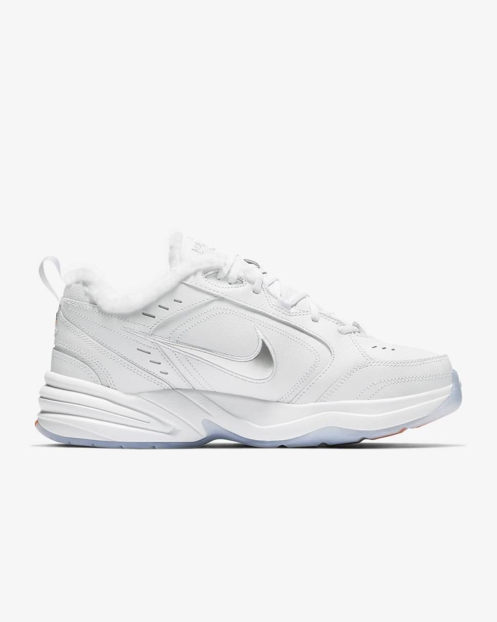 Air Monarch IV Premium White/Total Orange/Metallic Silver | Mens Nike Training & Gym