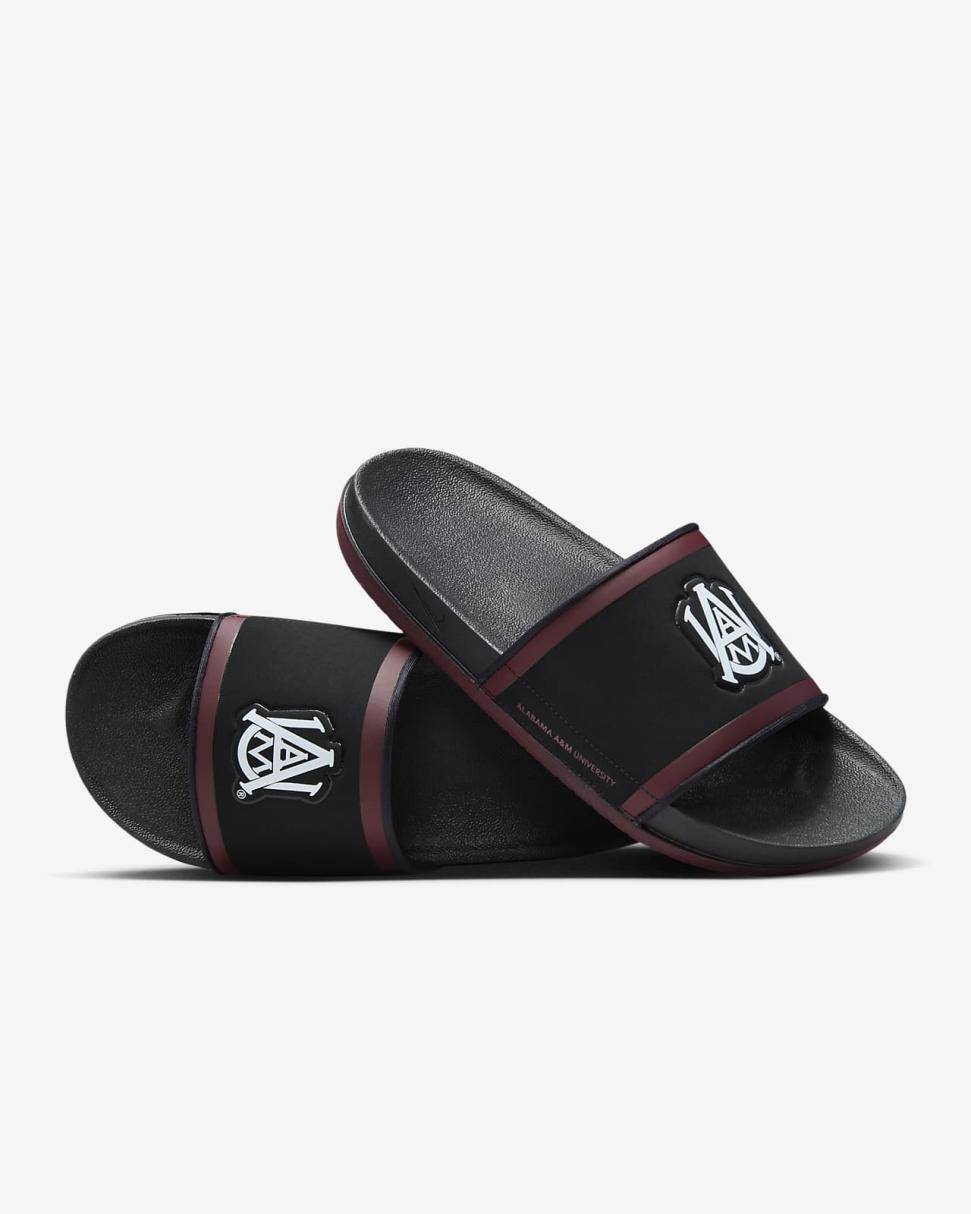 Alabama A&M Black/White/New Redwood | Mens Nike Slides