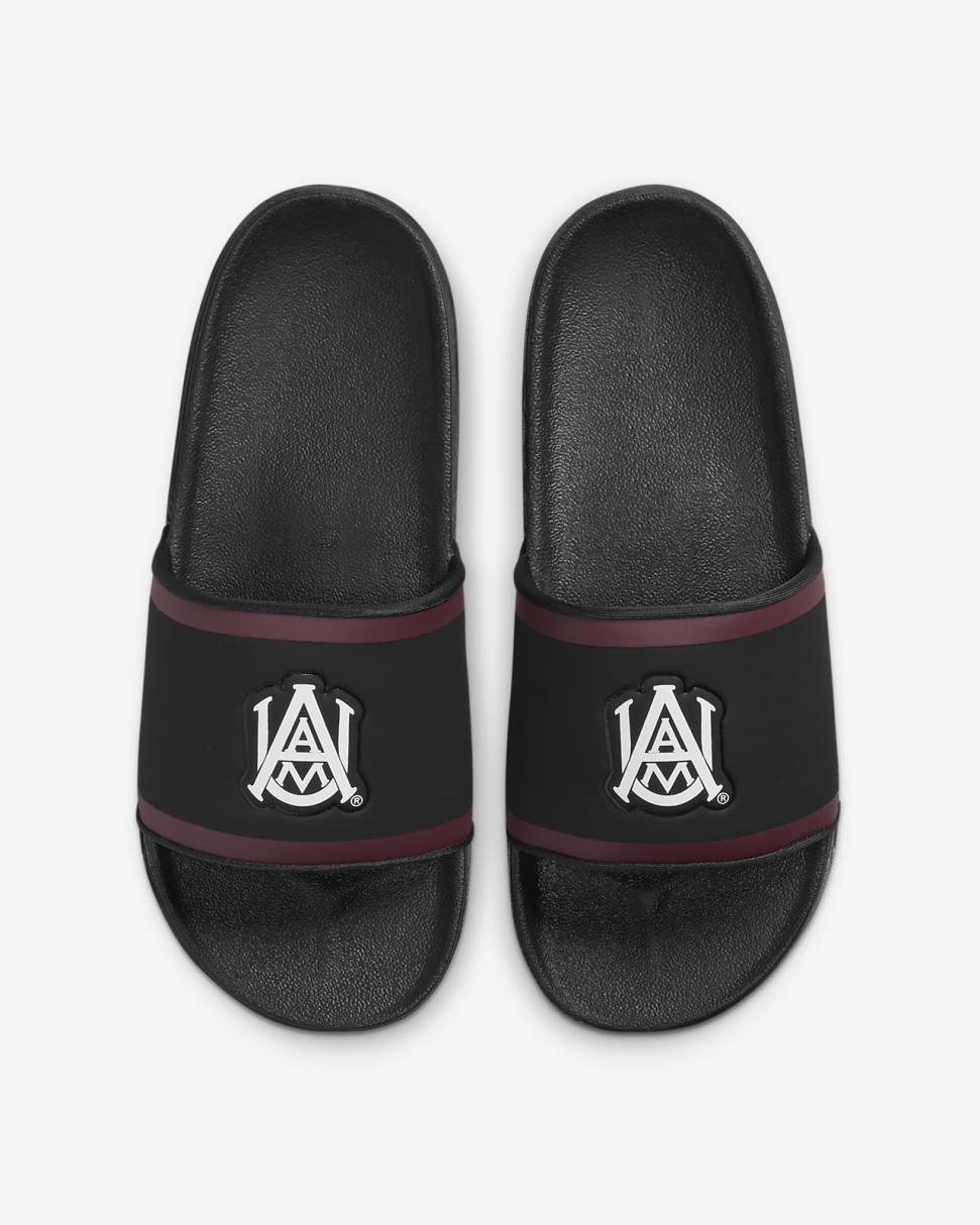 Alabama A&M Black/White/New Redwood | Mens Nike Slides