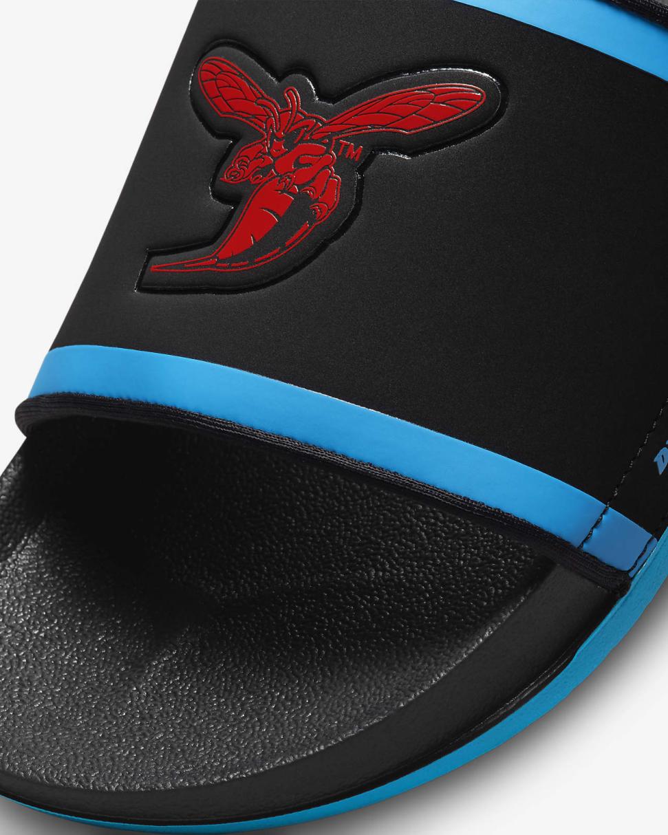Delaware State Black/Blue Glow/Pimento | Mens Nike Slides