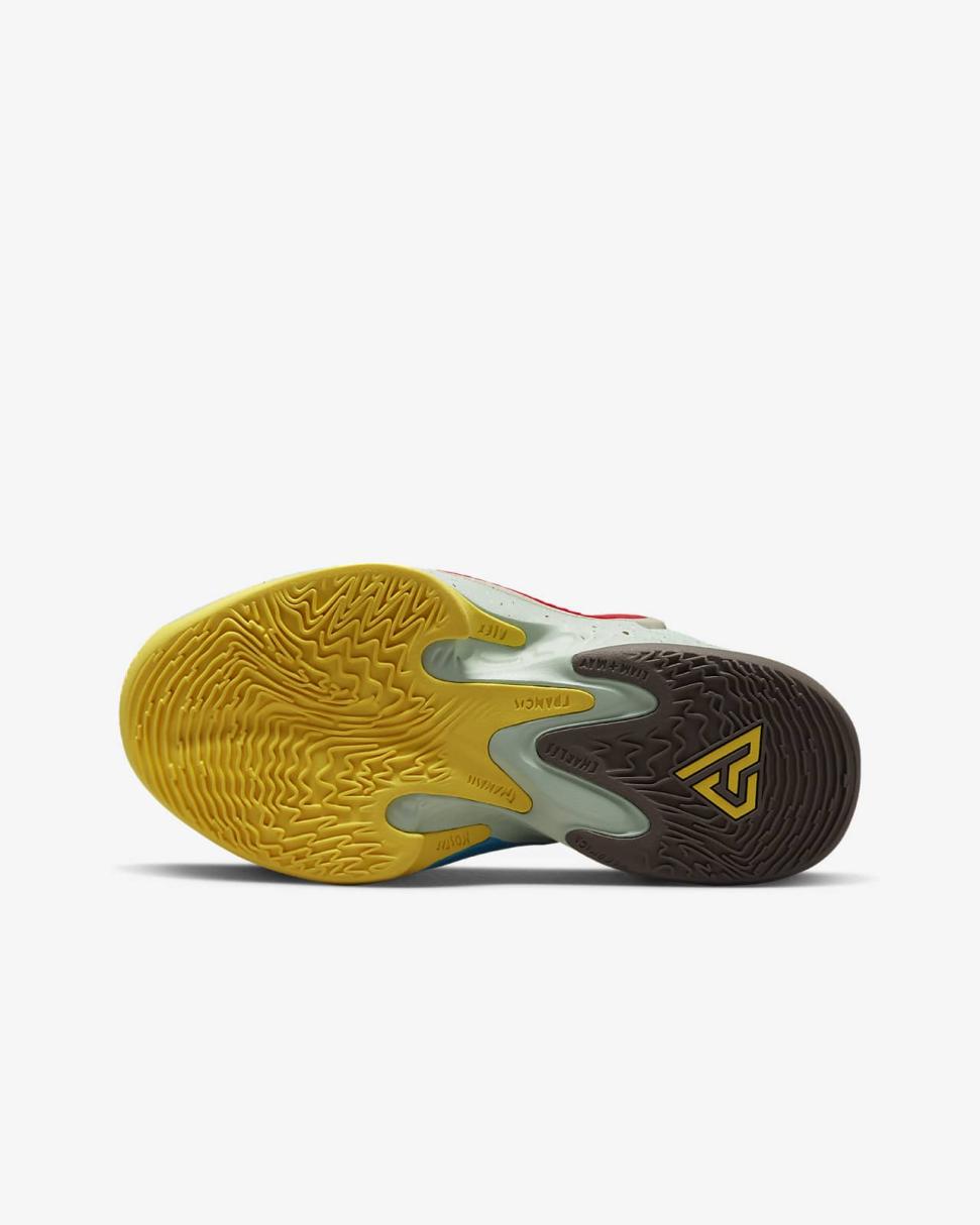 Freak 4 SE Enamel Green/Pearl White/Laser Blue/University Red | Kids Nike Basketball