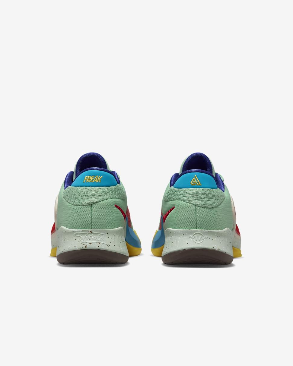 Freak 4 SE Enamel Green/Pearl White/Laser Blue/University Red | Kids Nike Basketball