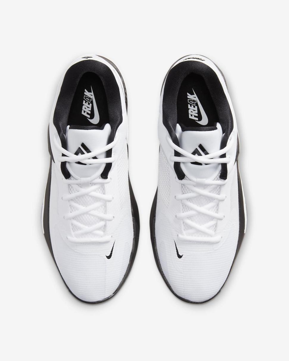 Freak 4 (Team) White/White/Black | Mens/Womens Nike Basketball