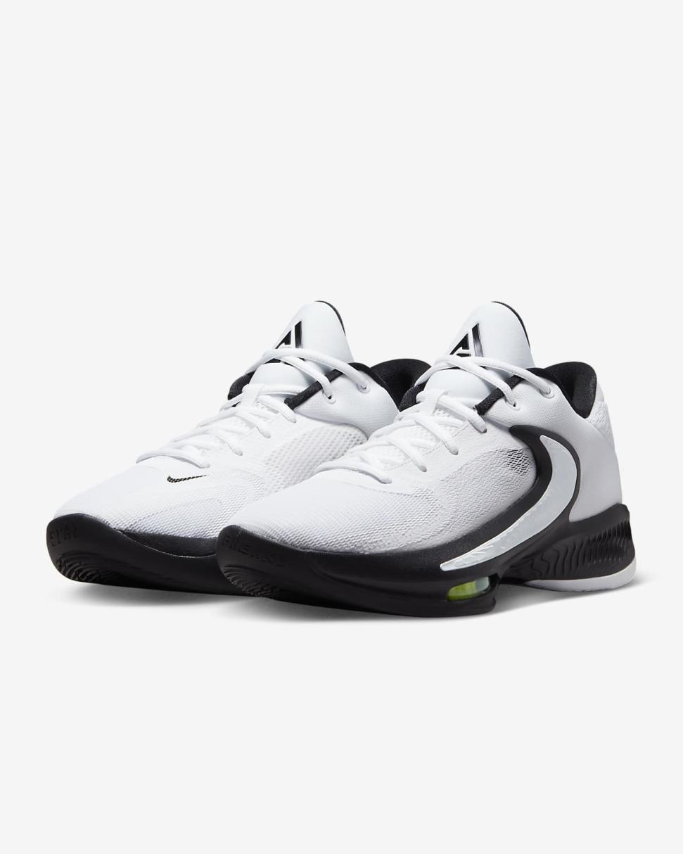Freak 4 (Team) White/White/Black | Mens/Womens Nike Basketball