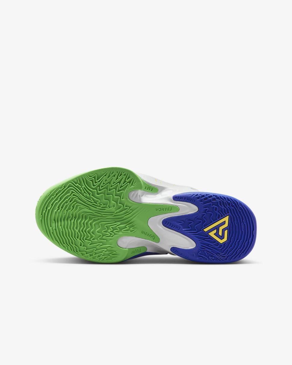 Freak 4 White/Summit White/Citron Pulse/Hyper Royal | Kids Nike Basketball