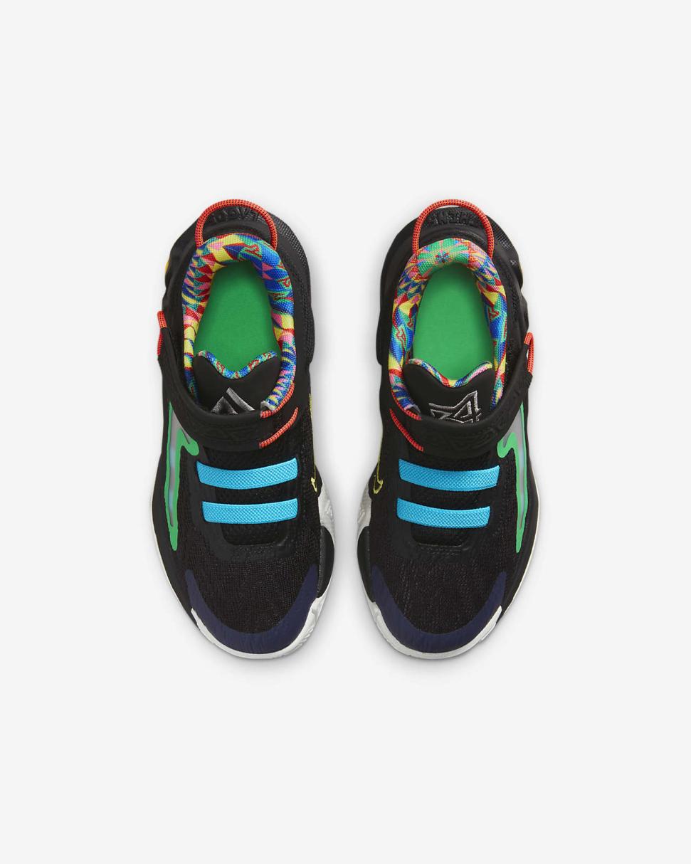 Giannis Immortality 2 Black/Electric Algae/University Gold/Pink Glow | Kids Nike Basketball