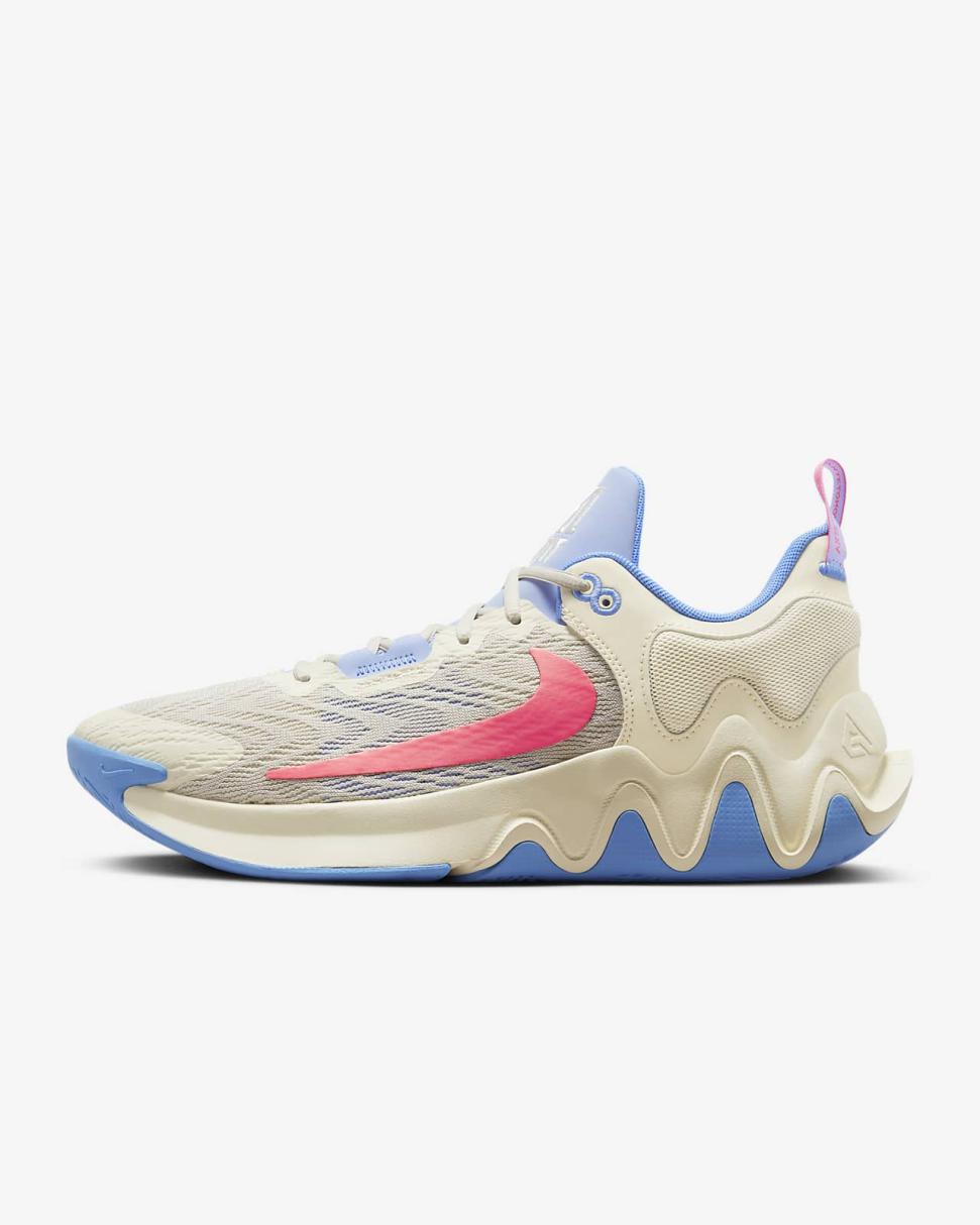 Giannis Immortality 2 Coconut Milk/University Blue/Light Orewood Brown/Hot Punch | Mens/Womens Nike First Day Kicks