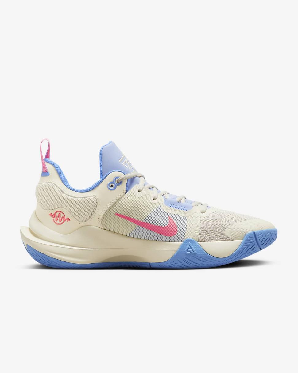 Giannis Immortality 2 Coconut Milk/University Blue/Light Orewood Brown/Hot Punch | Mens/Womens Nike First Day Kicks